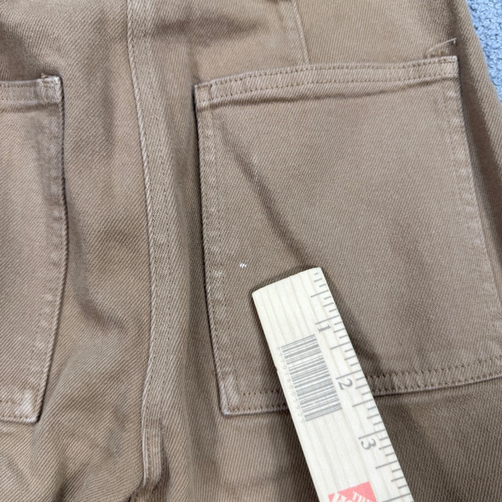 Wilfred Free Baggy Pants Women's 4 Brown Canvas Straight Leg High Rise Utiltiy - Picture 10 of 11